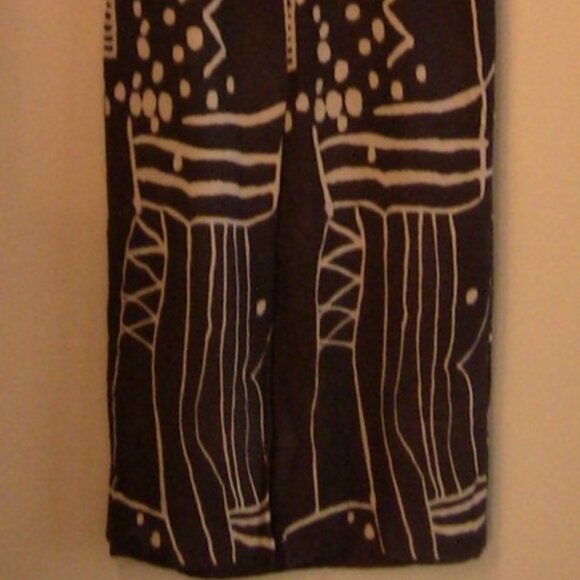 Long Brown Dress Summer Maxi Geometric Pattern Lined Sz 8 Evening D'Allaird - Picture 5 of 6